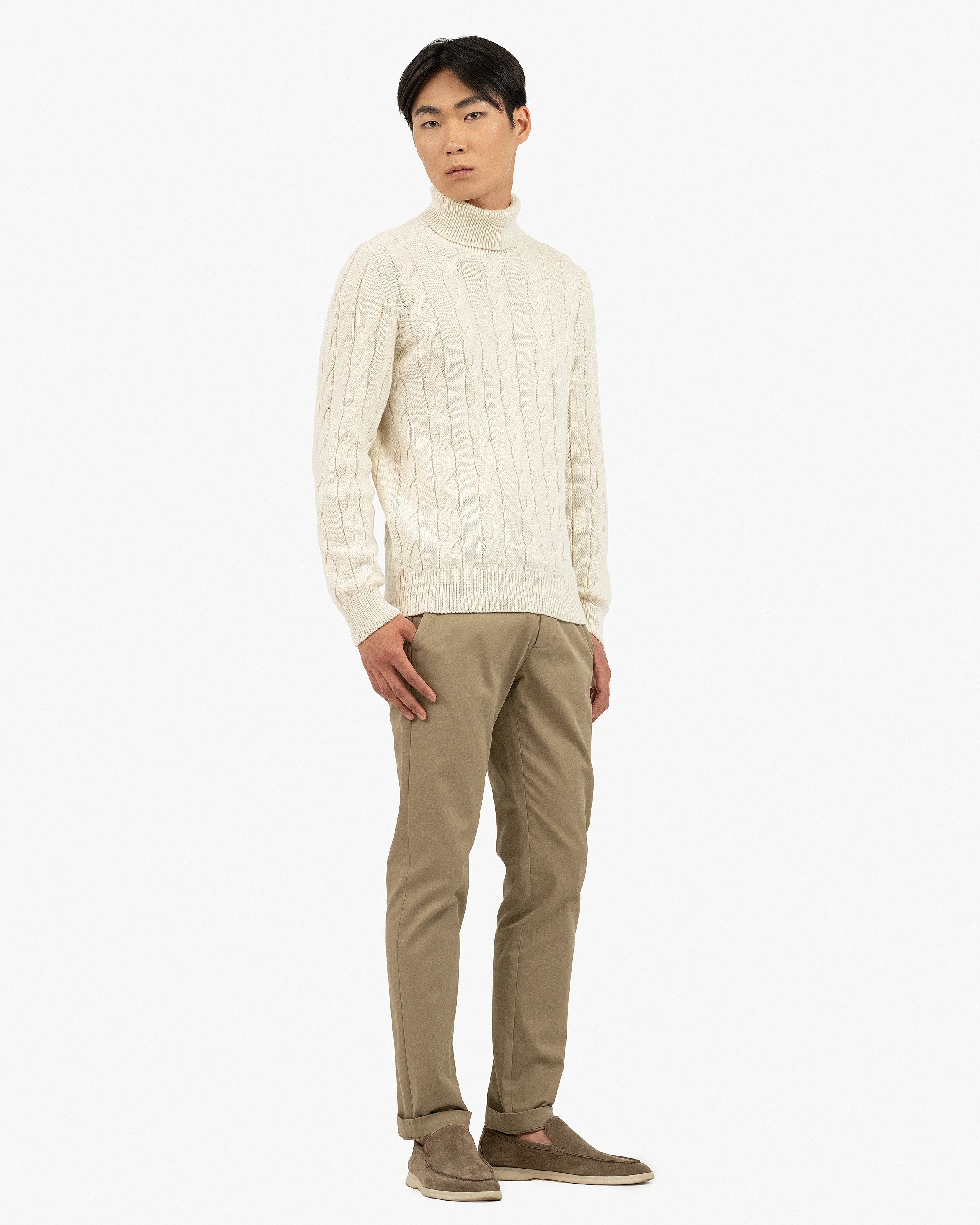Men's Cashmere Knits - White
